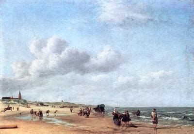 van ruisdael view  haarlem   beach  scevenignen  adriaen landscape