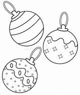 Christmas Balls Coloring Illustration sketch template