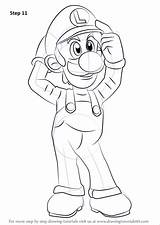 Luigi Bros Smash Super Draw Step Drawing Tutorials Drawingtutorials101 sketch template