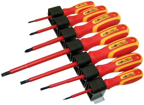 pc vde screwdriver set electricians insulated  slotted phillips drivers ebay