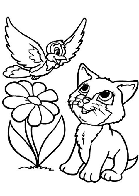 easy  print kitten coloring pages tulamama