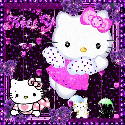 purple pink kitty picture  blingeecom