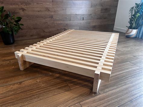 full modern platform bed detailed printable  modern platform bed