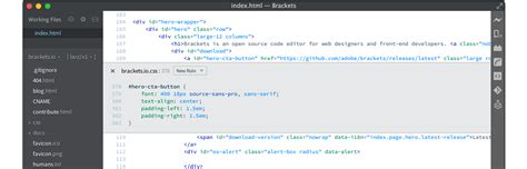 Brackets A Modern Open Source Code Editor That Understands Web Design