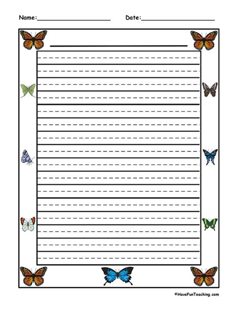 butterfly writing paper teacher worksheets writing worksheets writing