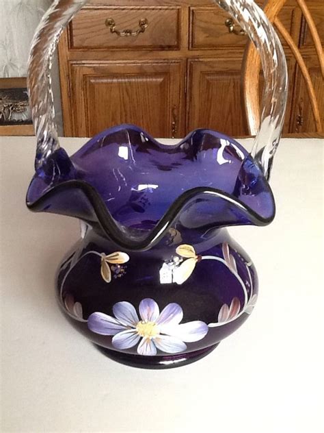 Fenton Glass 1998 Royal Purple Historic Coll Basket 2095 2950 Colonial