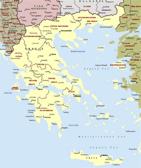 map  greece toursmapscom