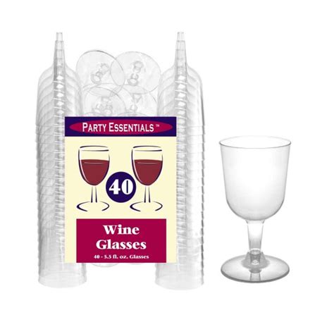 5 5 Oz 2 Pc Wine Glasses Clear 40 Ct Northwest Enterprises
