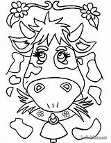 Coloring Cow La Pages Ferme Coloriage Color Printable Folie Green Go Print Dessin Cows Farm Imprimer Animal Dessins Cute sketch template