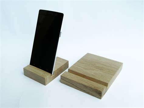 wood ipad iphone stand set wood ipad stand wooden iphone etsy