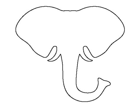 printable elephant head template