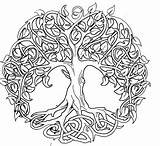 Yggdrasil Arbol Mandalas Norse Celta Tattoos Espiritualidad sketch template