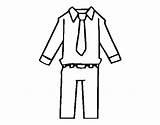 Colorir Dibujo Roupa Uniforme Homem Terno Desenhos Iluminar Stampare sketch template