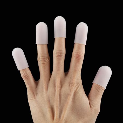 otviap pcs silicone finger protector thumbs cover fingertip gloves  heat cooking baking