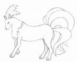 Ninetales Kitsune Vulpix Nightshade Template sketch template
