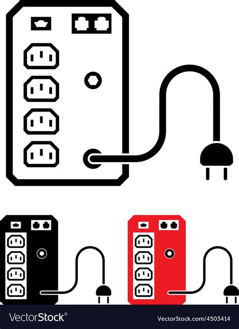 ups uninterruptible power supply icon royalty  vector