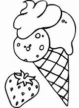 Ice Cream Cones Clipart Coloring Pages Library Cone Easy Kids sketch template
