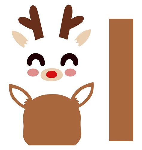 printable reindeer face