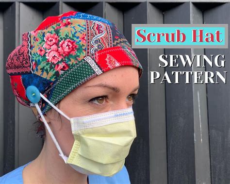 scrub hat sewing pattern  surgical cap sewing pattern etsy