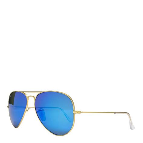 blue men aviator ray ban sunglasses 58mm brandalley