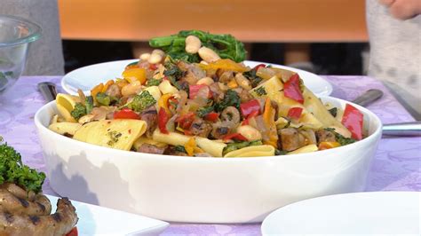 paccheri  sausage peppers  cannellini beans todaycom