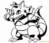 Rhydon Pages Pokemon Coloring Color Coloringpagesonly sketch template