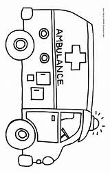 Coloring Pages Ambulance Kids Printable Bus Preschool Transportation Sheets Community Helpers Color Vehicles Clipart Emergency Template Found Book Services Theme sketch template