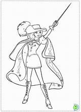 Barbie Coloring Pages Musketeers Three Colouring Popular sketch template