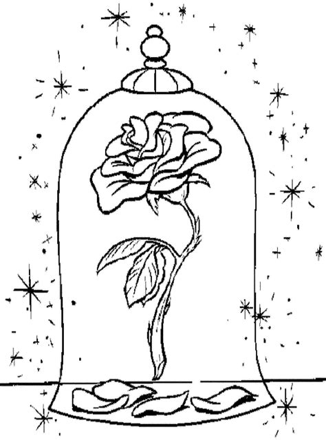 beauty   beast rose coloring pages rose coloring pages disney