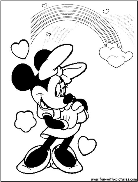 minnie valentine coloring page