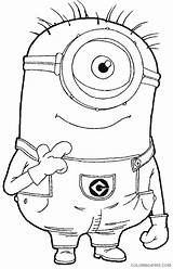 Despicable Coloring Pages Coloring4free Minion Carl Related Posts sketch template