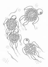 Aboriginal Turtle sketch template