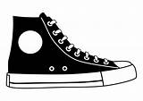 Chaussure Schuh Scarpa Converse Malvorlage Schoen Coloriage Zapato Dibujo Sepatu Educol Scarpe Kaputte Ausdrucken Schoenen Stampare Imprimer Kets Chuck Enfant sketch template