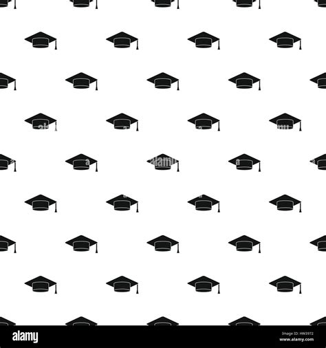 graduation cap pattern simple style stock vector image art alamy
