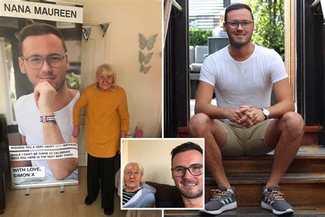 Grandson Surprises Nan With Huge Banner Of His Face To Celebrate Her