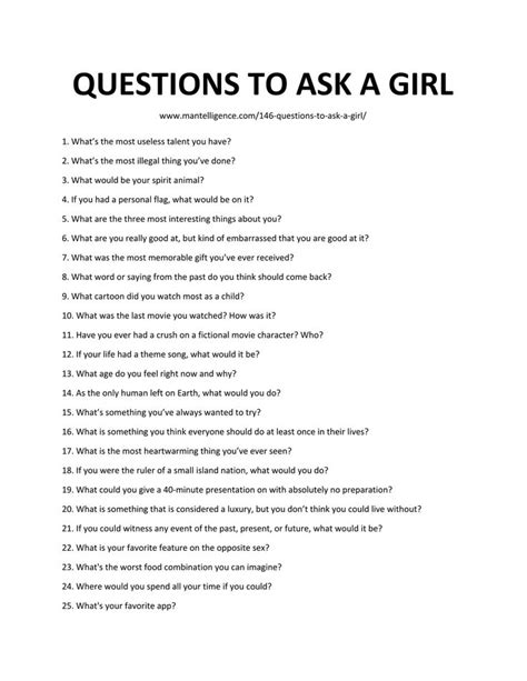 162 good questions to ask a girl spark great