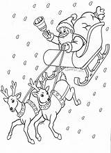 Santa Sleigh Christmas Drawing Coloring Pages Printable Kids Claus Drawings Merry Colouring Tree Templates Print Sheets Choose Board Sheet Holiday sketch template