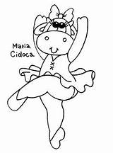 Coloring Pages Ballerina Cupcake Cow Open Dance Pintura Fondant sketch template