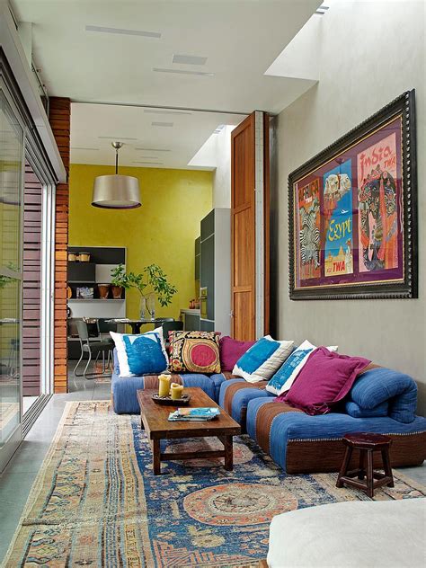 vibrant trend  colorful sofas  rejuvenate  living room