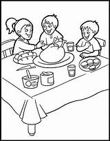 Coloring Pages Dining Thanksgiving Table Kids Room Color Getcolorings Printable Z31 sketch template