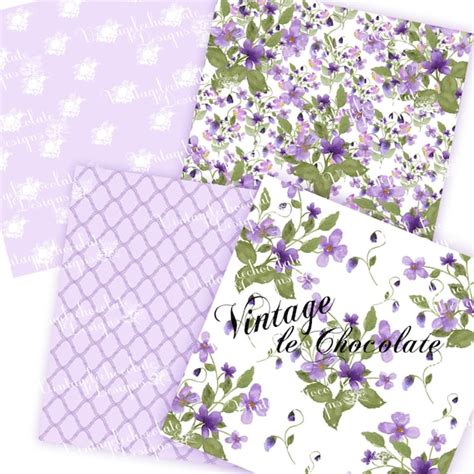lavender digital paper lilac scrapbook paper lavender violet etsy