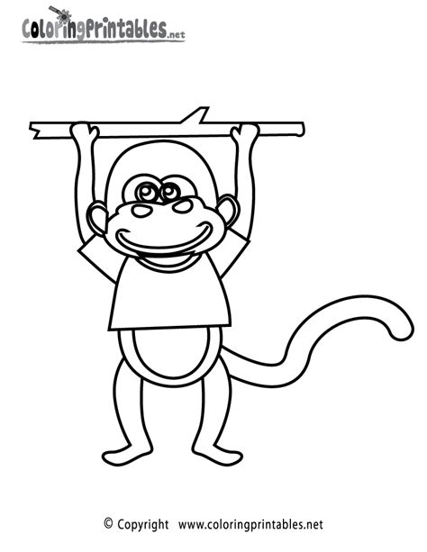 monkey coloring page   animal coloring printable