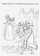 Frozen Coloring Pages Disney Elsa Anna Beautiful Ice Freezing Accidentally Curse Putting Blast Her sketch template