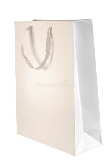 paper bag template stock photo image  isolated handle