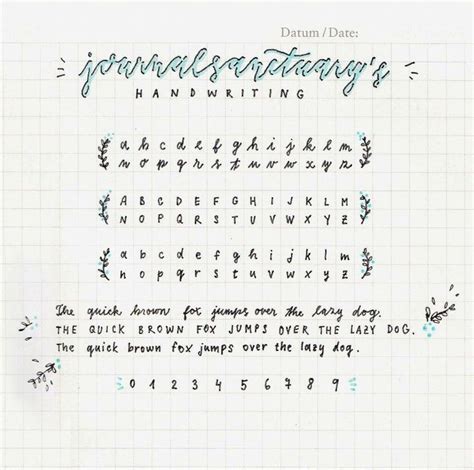 handwriting template image  moonbean  bullet journal handwriting