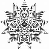 Coloring Geometric Pages Printable Kids Patterns Designs Shapes Colouring Pattern Color Print Mandala Simple Books Detailed Adult Abstract Star Cool sketch template
