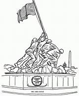 Patriotic Memorial Iwo Jima Veteran Raisingourkids Colouring sketch template