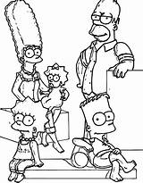 Simpsons Family Coloring Dressed Pages Wecoloringpage sketch template