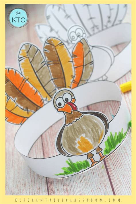 turkey headband  printable thanksgiving craft