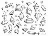 Coloring Pages Gems Gem Gemstone Stones Color Precious Crystal Printable Print Getdrawings Getcolorings Bren Tab Designlooter sketch template